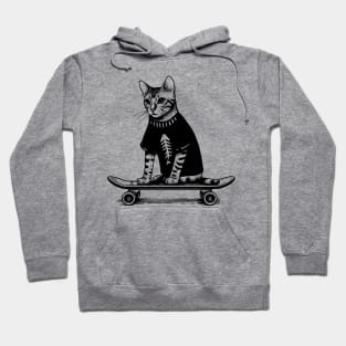 Skateboard Cat Hoodie